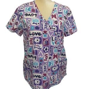 Movie Star Purple Hospital Scrub Top